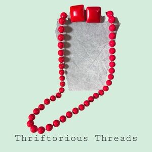 Vintage Acrylic Necklace & Earrings